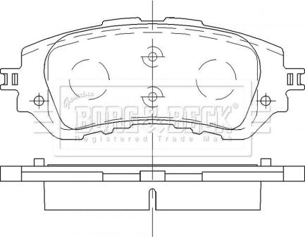 Borg & Beck BBP2483 - Brake Pad Set, disc brake autospares.lv