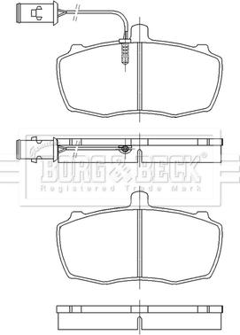 Borg & Beck BBP2549 - Brake Pad Set, disc brake autospares.lv