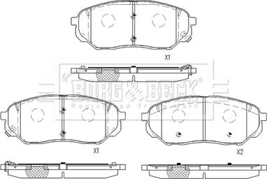 Borg & Beck BBP2561 - Brake Pad Set, disc brake autospares.lv