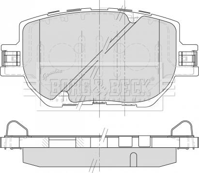 Borg & Beck BBP2504 - Brake Pad Set, disc brake autospares.lv