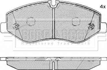 Borg & Beck BBP2503 - Brake Pad Set, disc brake autospares.lv