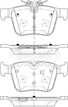 Borg & Beck BBP2510 - Brake Pad Set, disc brake autospares.lv