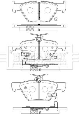 Borg & Beck BBP2571 - Brake Pad Set, disc brake autospares.lv