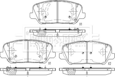 Borg & Beck BBP2578 - Brake Pad Set, disc brake autospares.lv