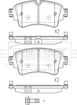 Borg & Beck BBP2577 - Brake Pad Set, disc brake autospares.lv