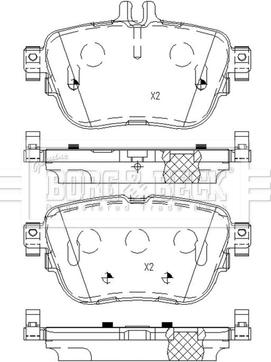 Borg & Beck BBP2644 - Brake Pad Set, disc brake autospares.lv