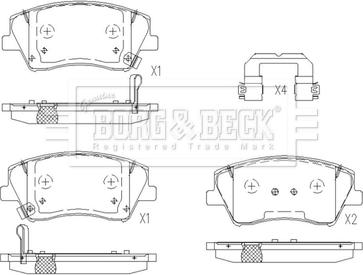 Borg & Beck BBP2658 - Brake Pad Set, disc brake autospares.lv