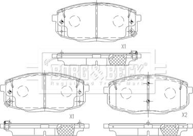 Borg & Beck BBP2667 - Brake Pad Set, disc brake autospares.lv