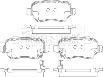 Borg & Beck BBP2609 - Brake Pad Set, disc brake autospares.lv