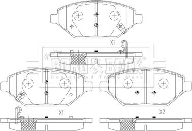 Borg & Beck BBP2600 - Brake Pad Set, disc brake autospares.lv