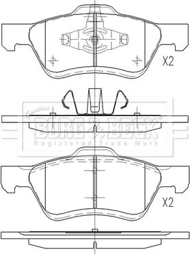 Borg & Beck BBP2608 - Brake Pad Set, disc brake autospares.lv