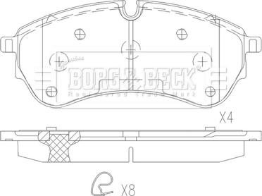 Borg & Beck BBP2684 - Brake Pad Set, disc brake autospares.lv