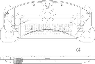 Borg & Beck BBP2682 - Brake Pad Set, disc brake autospares.lv