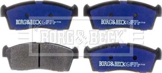 Borg & Beck BBP2009 - Brake Pad Set, disc brake autospares.lv