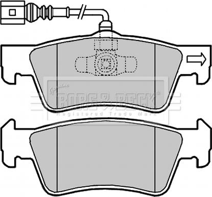 Borg & Beck BBP2010 - Brake Pad Set, disc brake autospares.lv