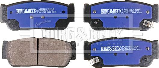 Borg & Beck BBP2018 - Brake Pad Set, disc brake autospares.lv