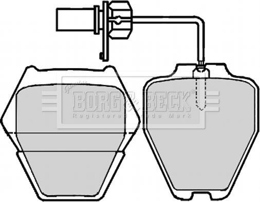 Borg & Beck BBP2199 - Brake Pad Set, disc brake autospares.lv