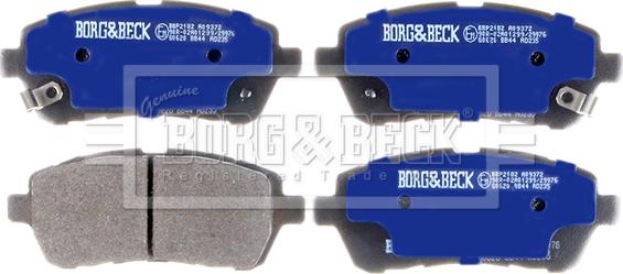 Borg & Beck BBP2182 - Brake Pad Set, disc brake autospares.lv
