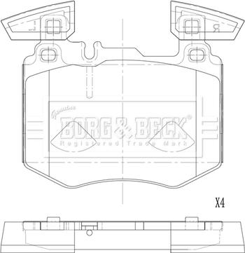 Borg & Beck BBP2898 - Brake Pad Set, disc brake autospares.lv