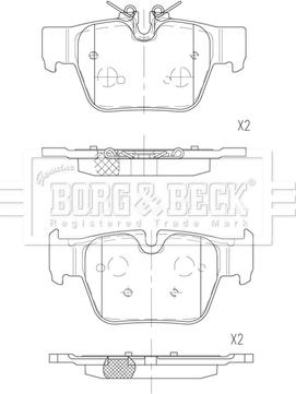 Borg & Beck BBP2889 - Brake Pad Set, disc brake autospares.lv