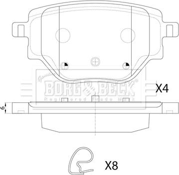 Borg & Beck BBP2880 - Brake Pad Set, disc brake autospares.lv