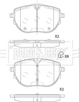 Borg & Beck BBP2881 - Brake Pad Set, disc brake autospares.lv