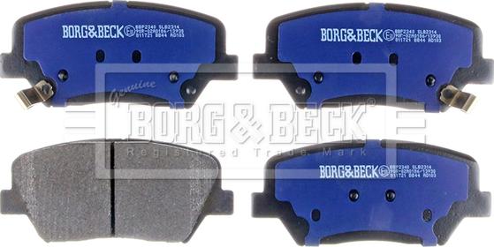 Borg & Beck BBP2340 - Brake Pad Set, disc brake autospares.lv