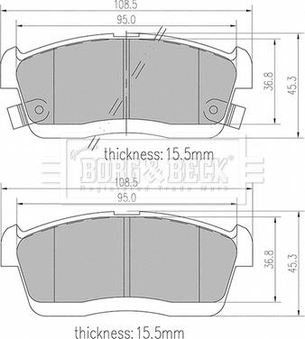 Borg & Beck BBP2384 - Brake Pad Set, disc brake autospares.lv