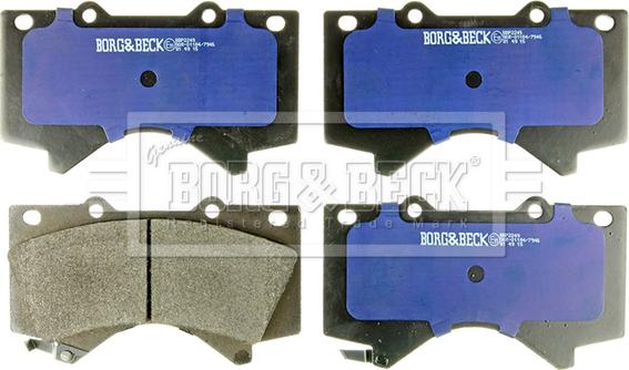 Borg & Beck BBP2249 - Brake Pad Set, disc brake autospares.lv