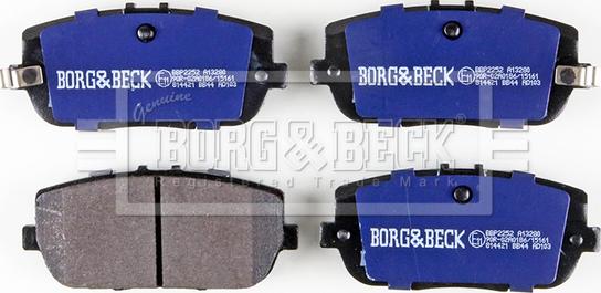 Borg & Beck BBP2252 - Brake Pad Set, disc brake autospares.lv