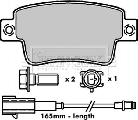 Borg & Beck BBP2274 - Brake Pad Set, disc brake autospares.lv