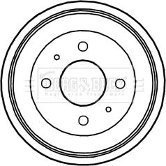 Borg & Beck BBR7244 - Brake Drum autospares.lv