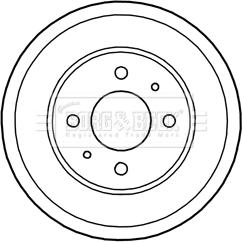 Borg & Beck BBR7222 - Brake Drum autospares.lv