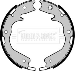 Borg & Beck BBS6468 - Brake Shoe Set, parking brake autospares.lv