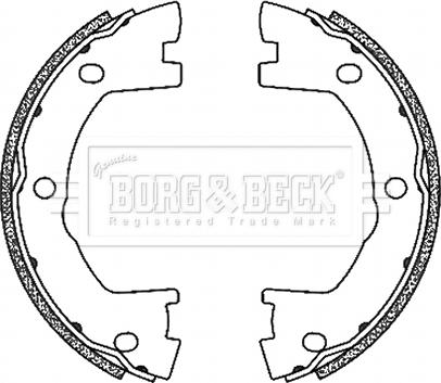Borg & Beck BBS6503 - Brake Shoe Set, parking brake autospares.lv