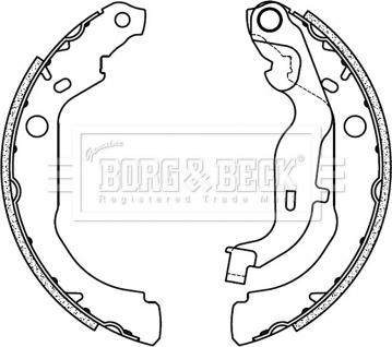 Borg & Beck BBS6507 - Brake Shoe Set autospares.lv