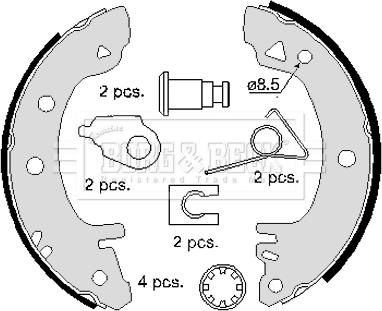 Borg & Beck BBS6097 - Brake Shoe Set autospares.lv