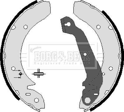 Borg & Beck BBS6045 - Brake Shoe Set autospares.lv