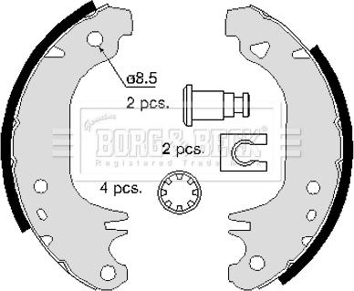 Borg & Beck BBS6065 - Brake Shoe Set autospares.lv