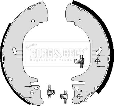 Borg & Beck BBS6005 - Brake Shoe Set autospares.lv