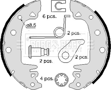 Borg & Beck BBS6086 - Brake Shoe Set autospares.lv