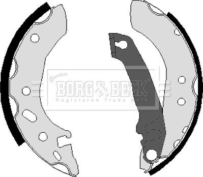 Borg & Beck BBS6036 - Brake Shoe Set autospares.lv