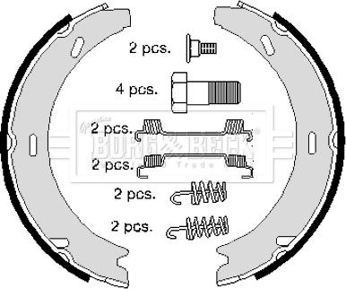 Borg & Beck BBS6199 - Brake Shoe Set, parking brake autospares.lv