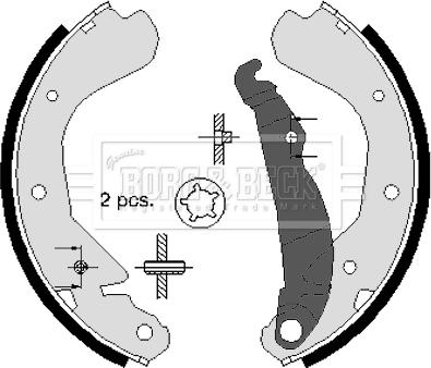 Borg & Beck BBS6104 - Brake Shoe Set autospares.lv