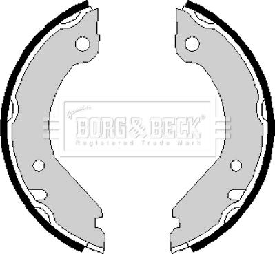 Borg & Beck BBS6134 - Brake Shoe Set, parking brake autospares.lv