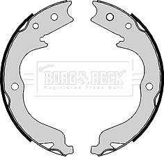 Borg & Beck BBS6398 - Brake Shoe Set, parking brake autospares.lv