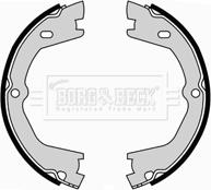 Borg & Beck BBS6389 - Brake Shoe Set, parking brake autospares.lv