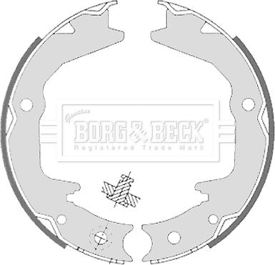 Borg & Beck BBS6329 - Brake Shoe Set, parking brake autospares.lv