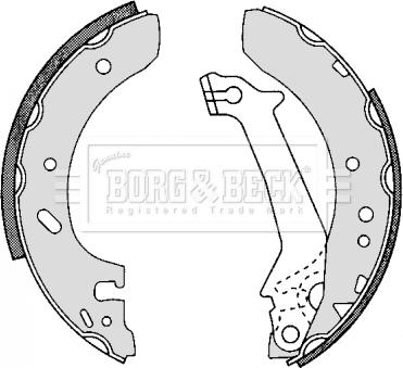 Borg & Beck BBS6251 - Brake Shoe Set autospares.lv