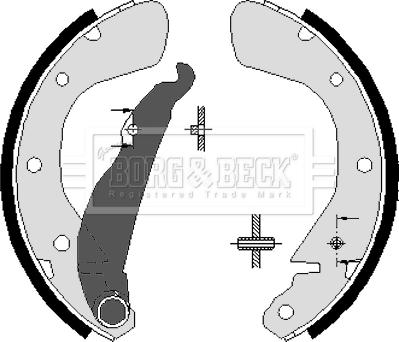 Borg & Beck BBS6252 - Brake Shoe Set autospares.lv